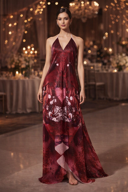 Intersect 2 Halterneck backless dress