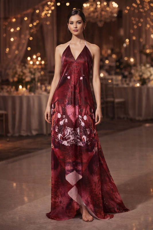 Intersect 2 Halterneck backless dress