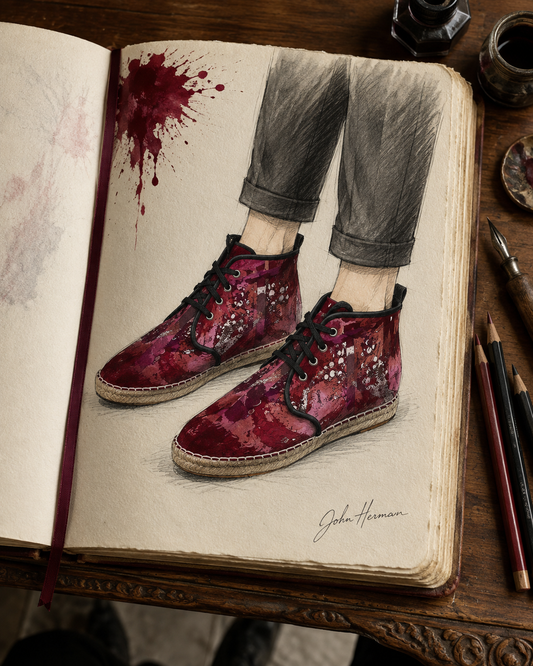 Intersect 2 Hi Top Espadrilles — Handbook paired-left-three-quarter sketch