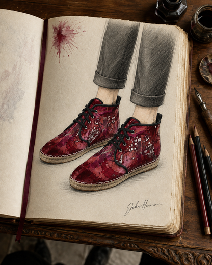 Intersect 2 Hi Top Espadrilles — Handbook paired-right-three-quarter sketch