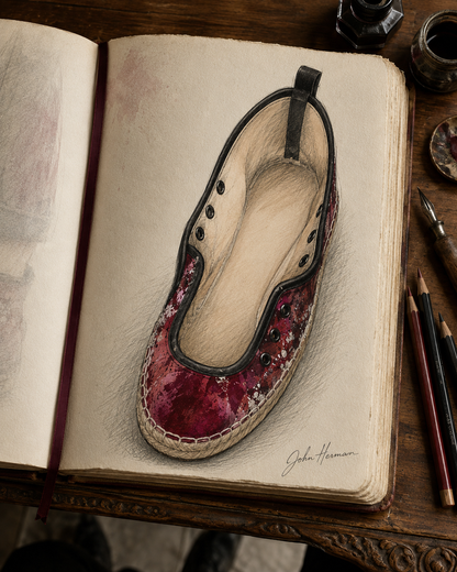 Intersect 2 Hi Top Espadrilles — Handbook left-interior-top sketch