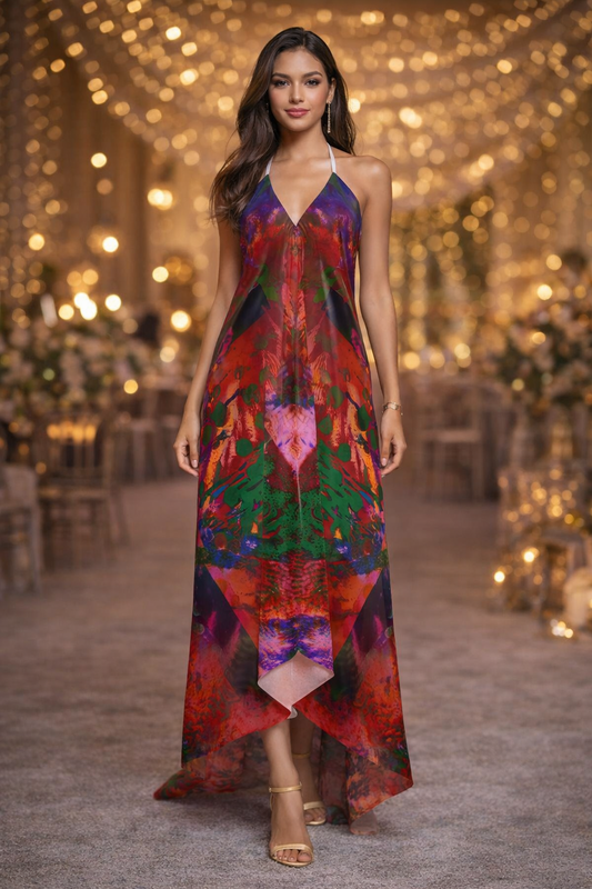 Intersect 3 Halterneck backless dress