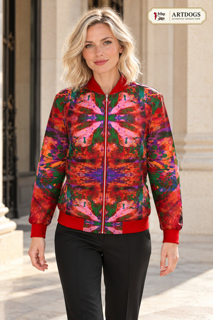 Intersect 3 Ladies Bomber Jacket — Authentic Design View, 01 front