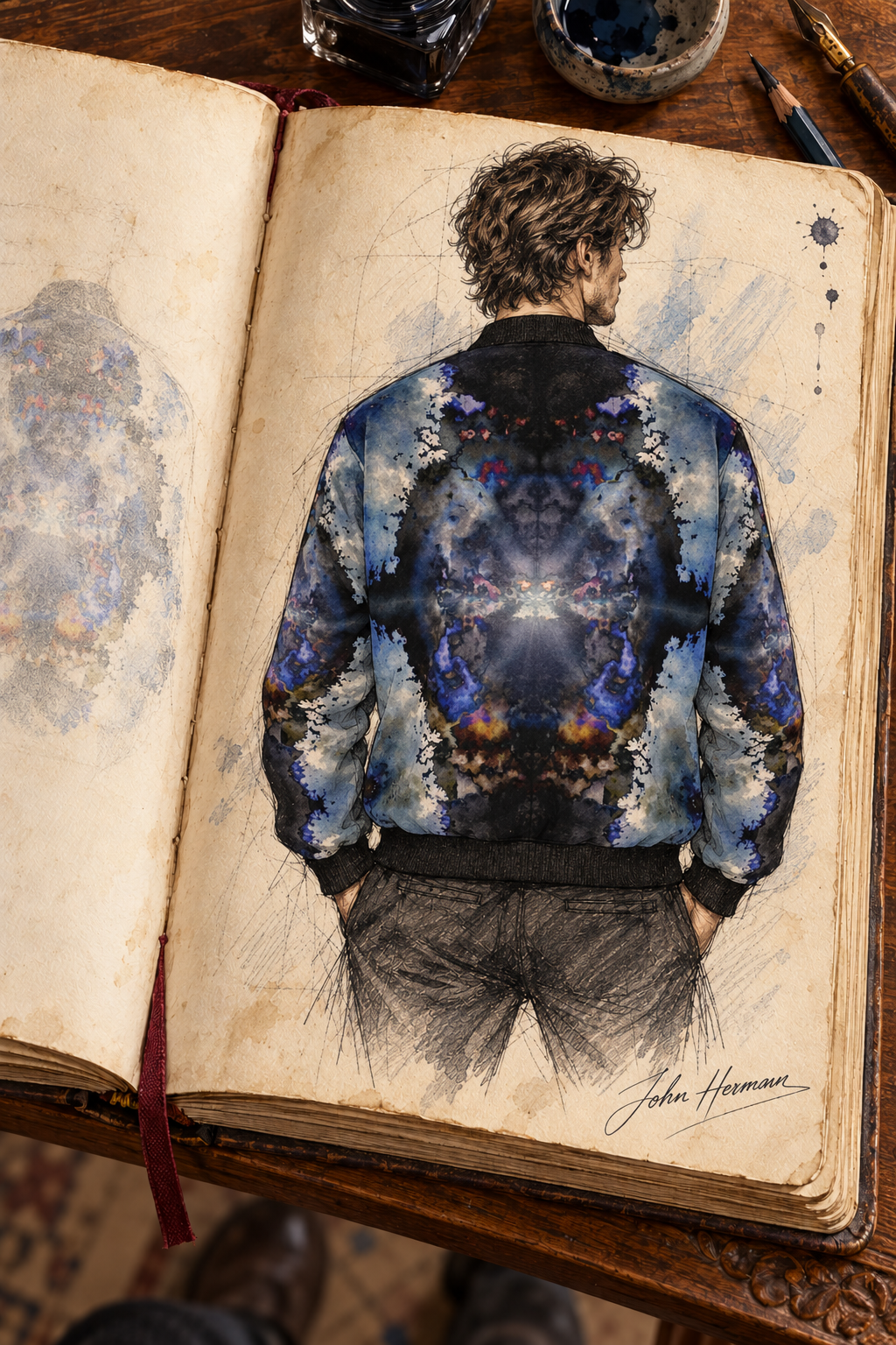 Into The Light 3 men’s bomber jacket Handbook — back
