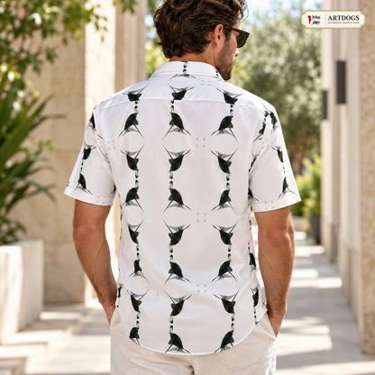 ARTDOGS Authentic Design View of Jezebel's Tongue men's short sleeve shirt — full back