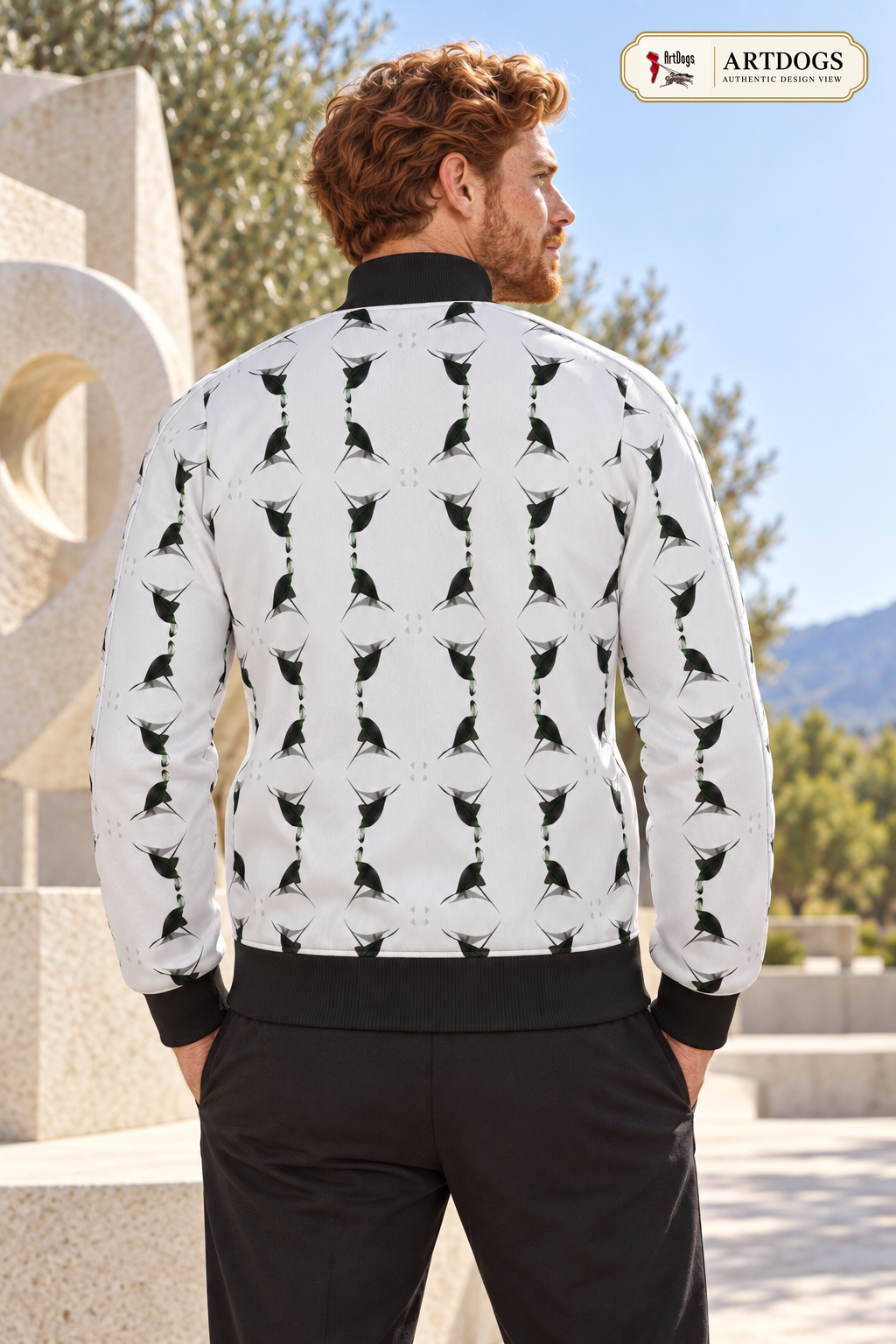 Jezebel’s Tongue Men’s Tracksuit Jacket — Authentic Design View — full back