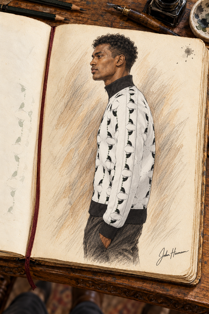 Jezebel’s Tongue Men’s Tracksuit Jacket — Designer Handbook — left profile