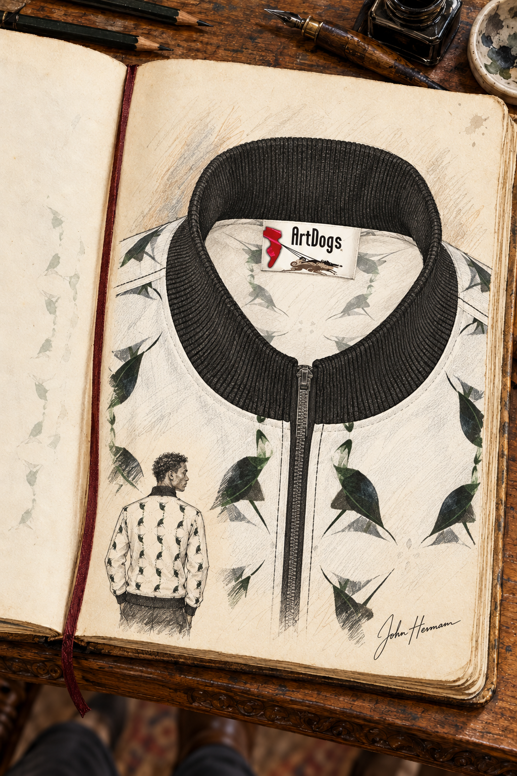 Jezebel’s Tongue Men’s Tracksuit Jacket — Designer Handbook — collar label construction