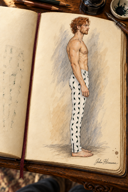 Jezebel’s Tongue Men’s Tracksuit Trousers — Designer Handbook — left profile