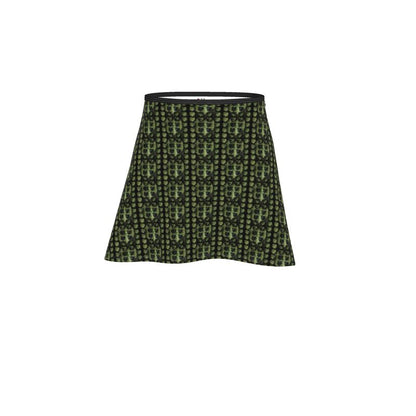 Leaves Above-the-Knee Short Flared Skirt