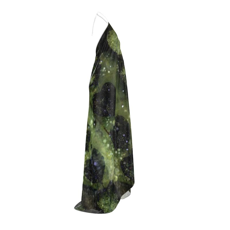Leaves Halterneck backless dress