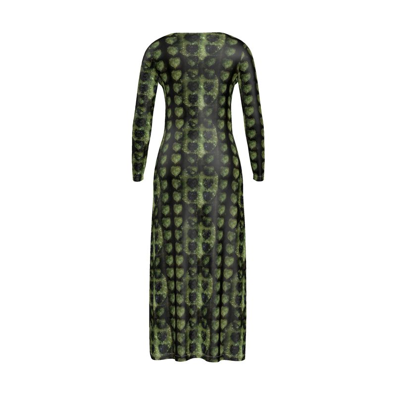 Leaves Ladies Cardigan Midi dress