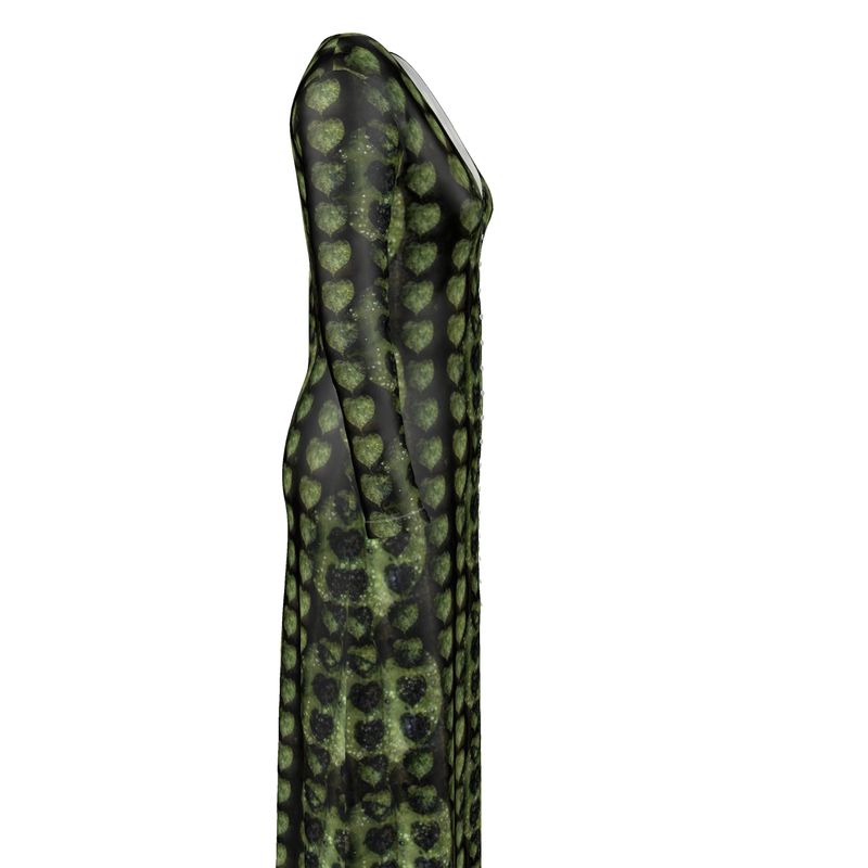 Leaves Ladies Cardigan Midi dress