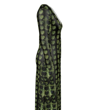 Leaves Ladies Cardigan Midi dress