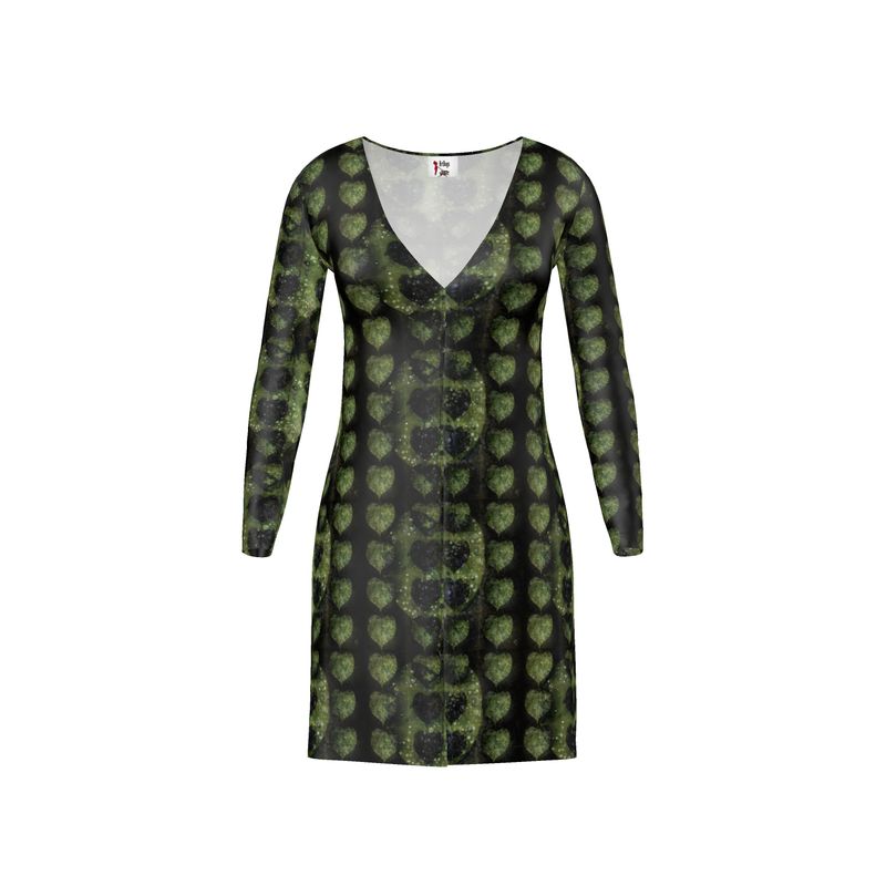 Leaves Ladies Cardigan Mini dress