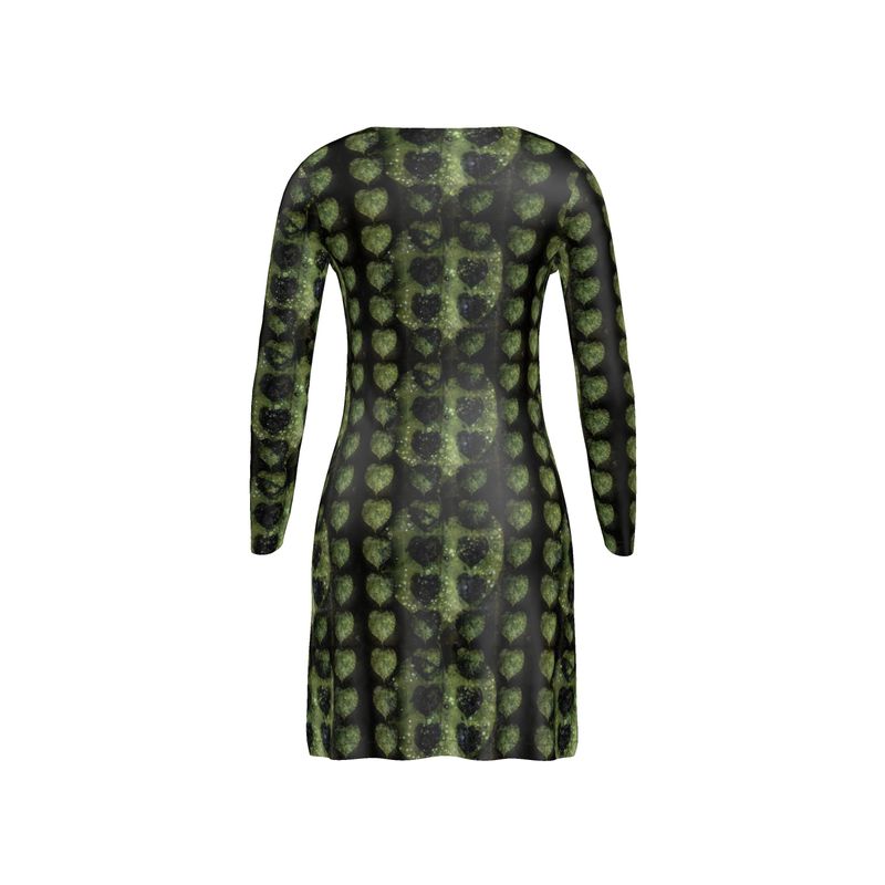 Leaves Ladies Cardigan Mini dress