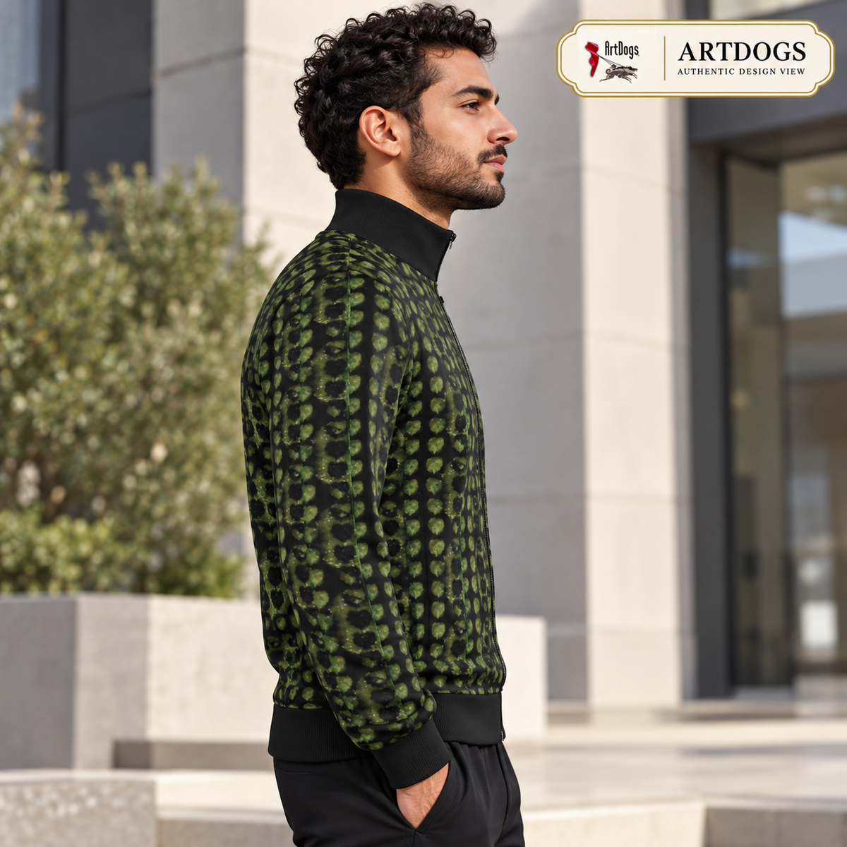Leaves men’s tracksuit jacket, Authentic Design View right profile, Rox Sports Jersey