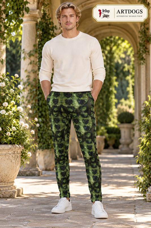 Leaves men’s tracksuit trousers, Authentic Design View front, Rox Sports Jersey
