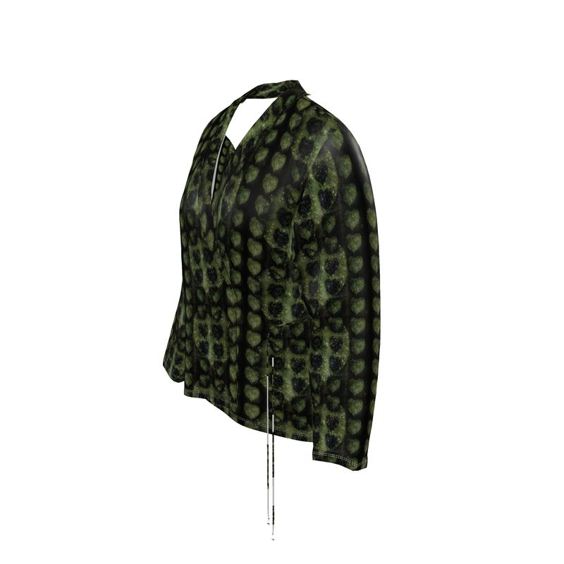 Leaves Wrap Blazer
