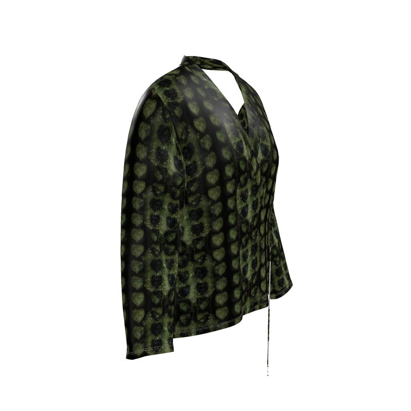 Leaves Wrap Blazer