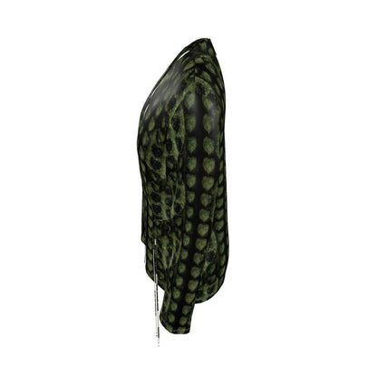 Leaves Wrap Blazer