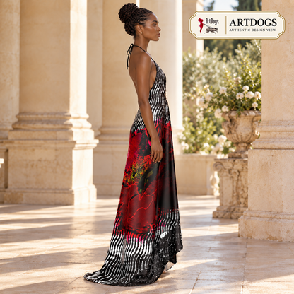 Rose of Pain and Joy Halterneck backless dress — Authentic right