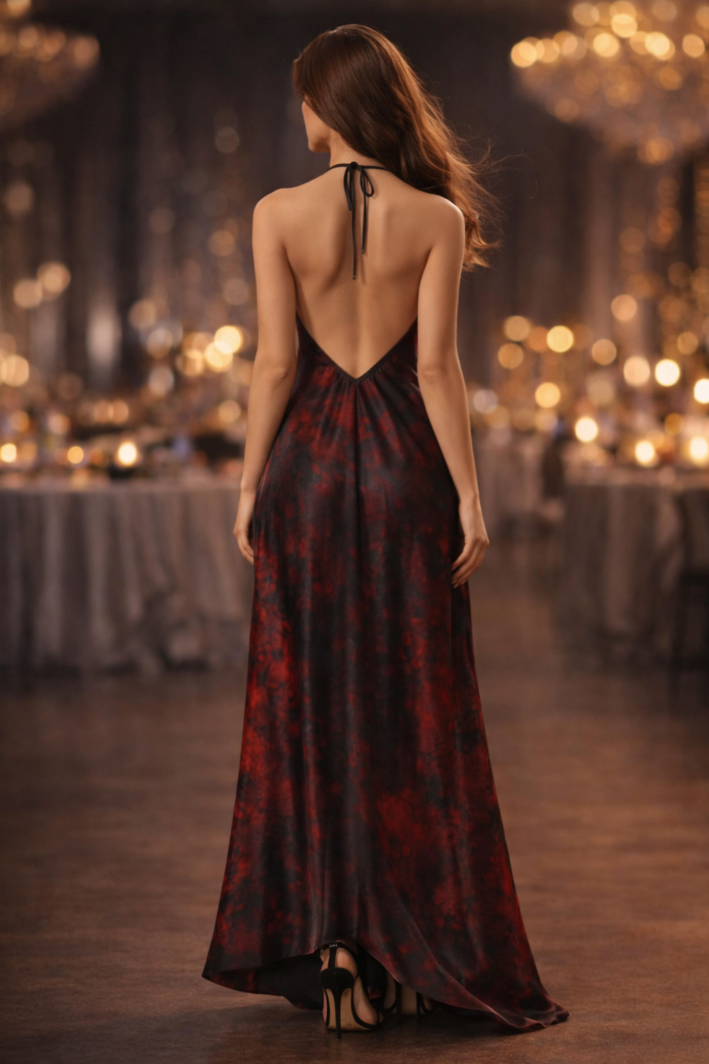Love's Passion Halterneck backless dress