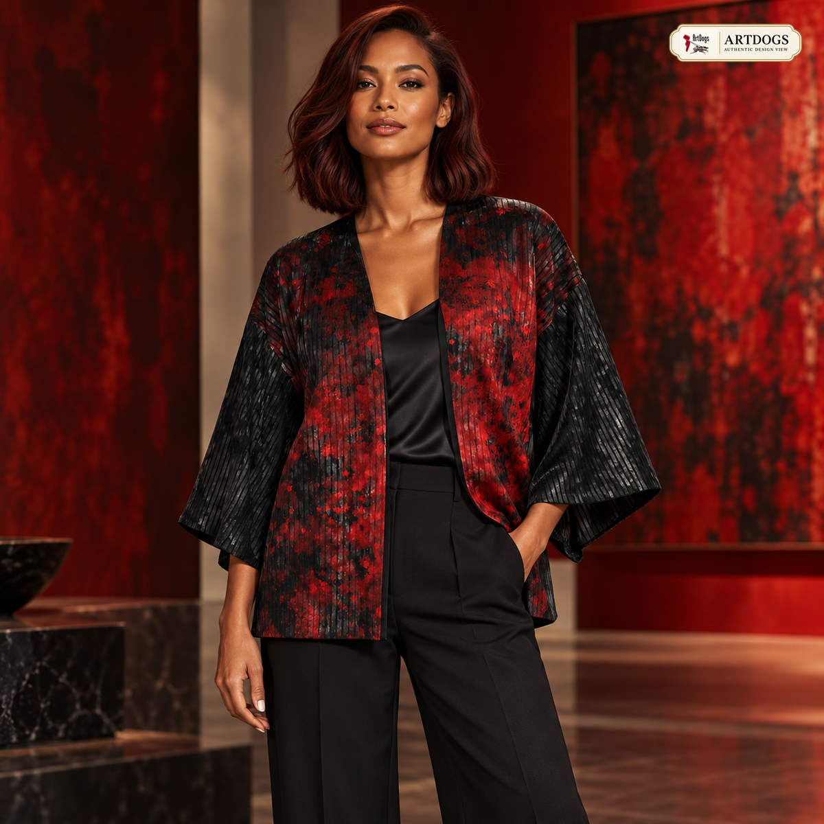 Love's Passion Kimono Jacket — A01 Authentic Design View