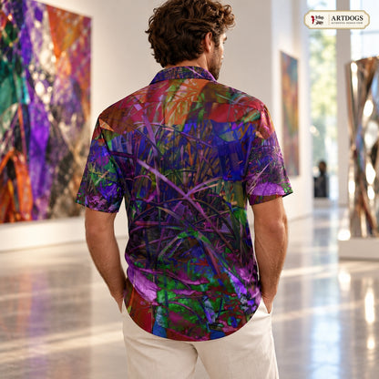ARTDOGS Authentic Design View of Metroid Prime men's short sleeve shirt — full back