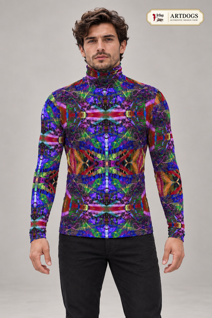ArtDogs Metroid Prime mens slim fit roll neck — authentic A01-front