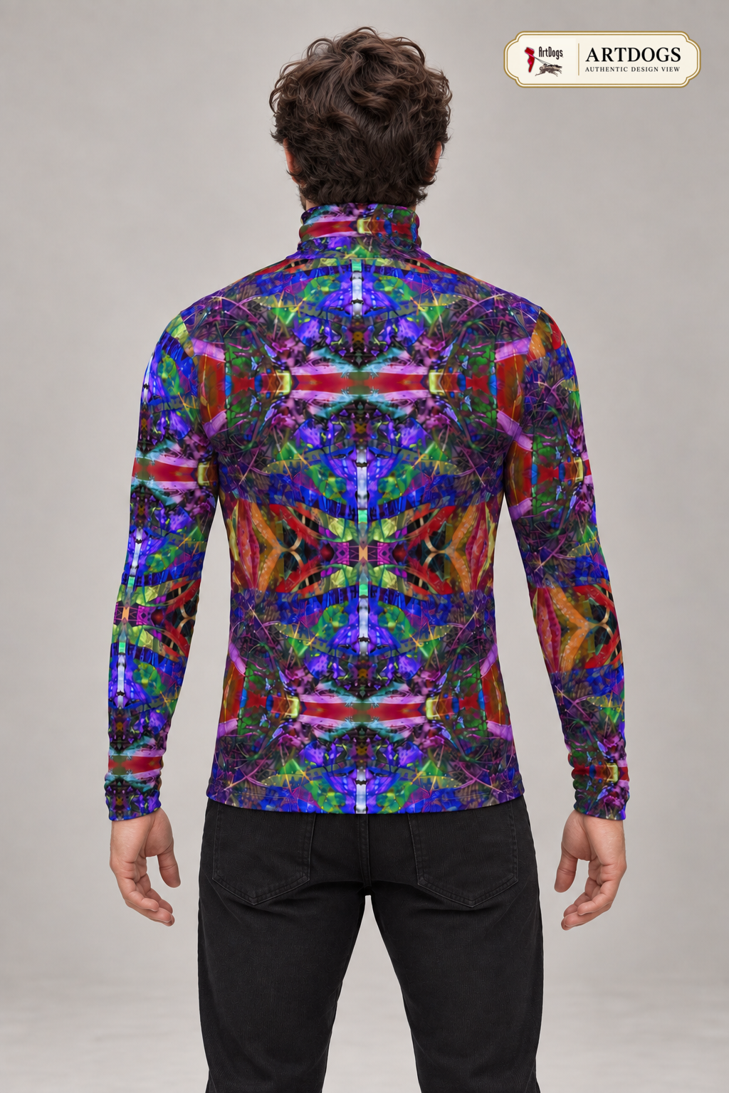 ArtDogs Metroid Prime mens slim fit roll neck — authentic A04-back