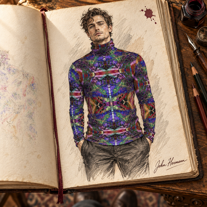 ArtDogs Metroid Prime mens slim fit roll neck — handbook H01-front