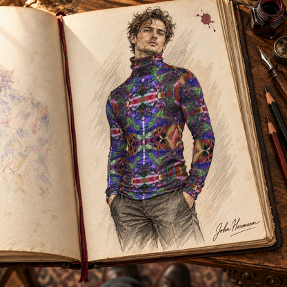 ArtDogs Metroid Prime mens slim fit roll neck — handbook H02-alternate-front
