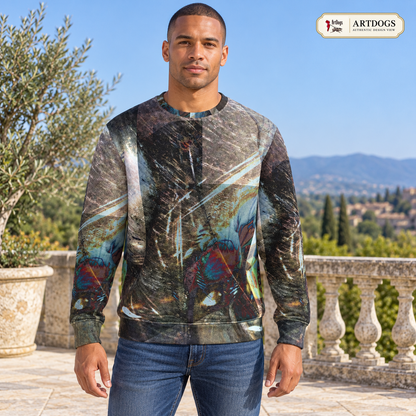 Peacock Unisex Sweatshirt — Authentic Design View — Front