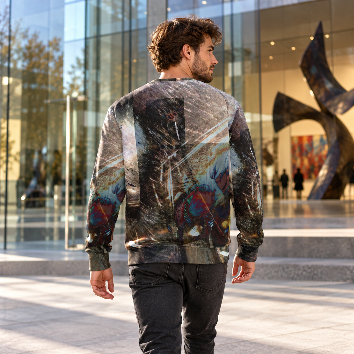 Peacock Unisex Sweatshirt — Fashion — Back