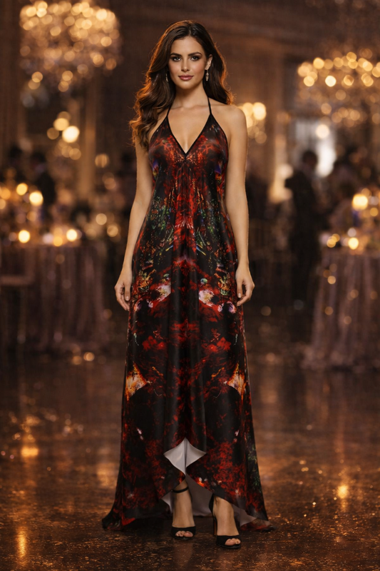 Resolving Ire Halterneck backless dress