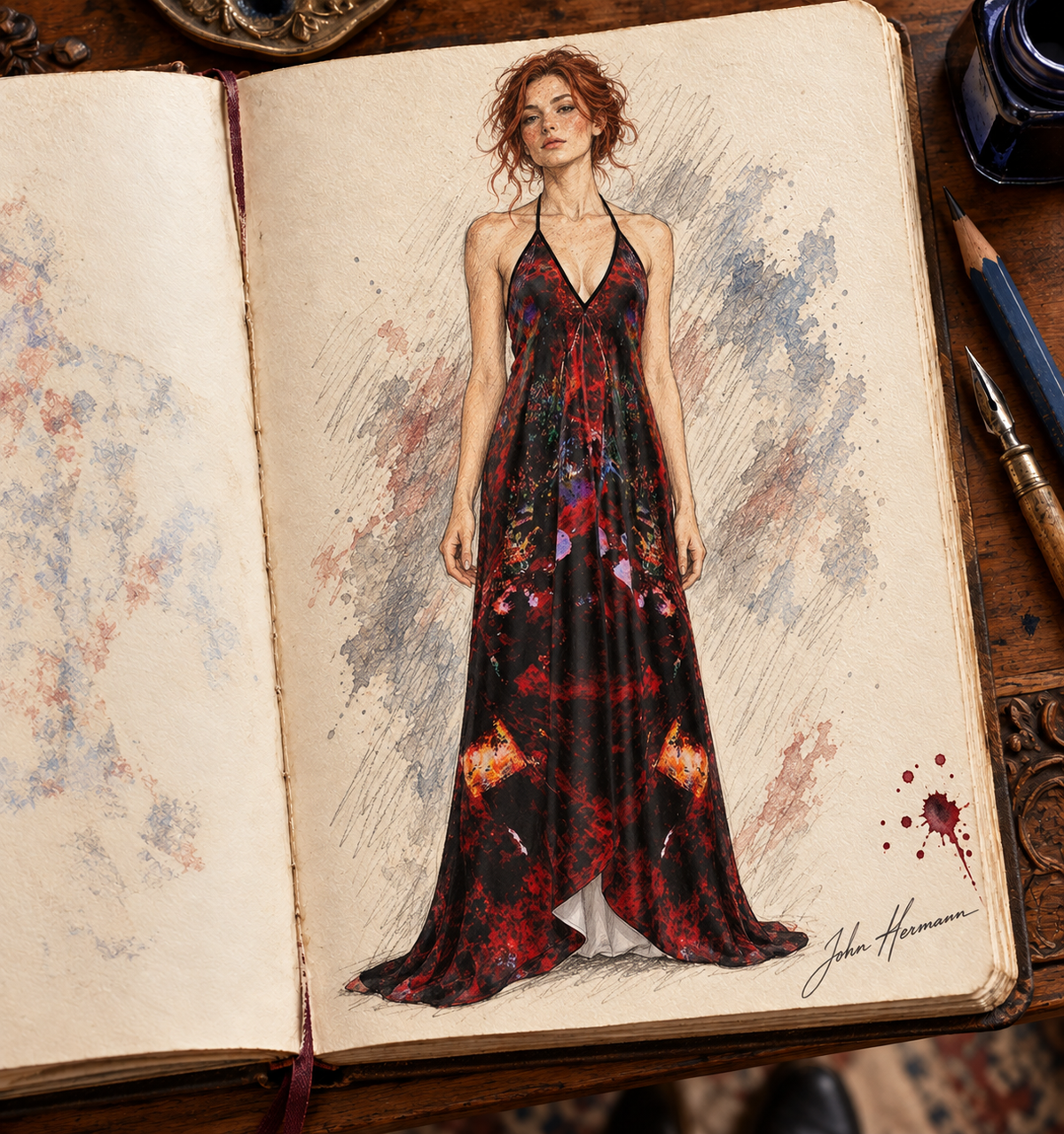 Resolving Ire Halterneck backless dress — Handbook front