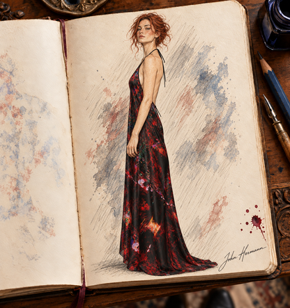 Resolving Ire Halterneck backless dress — Handbook left profile