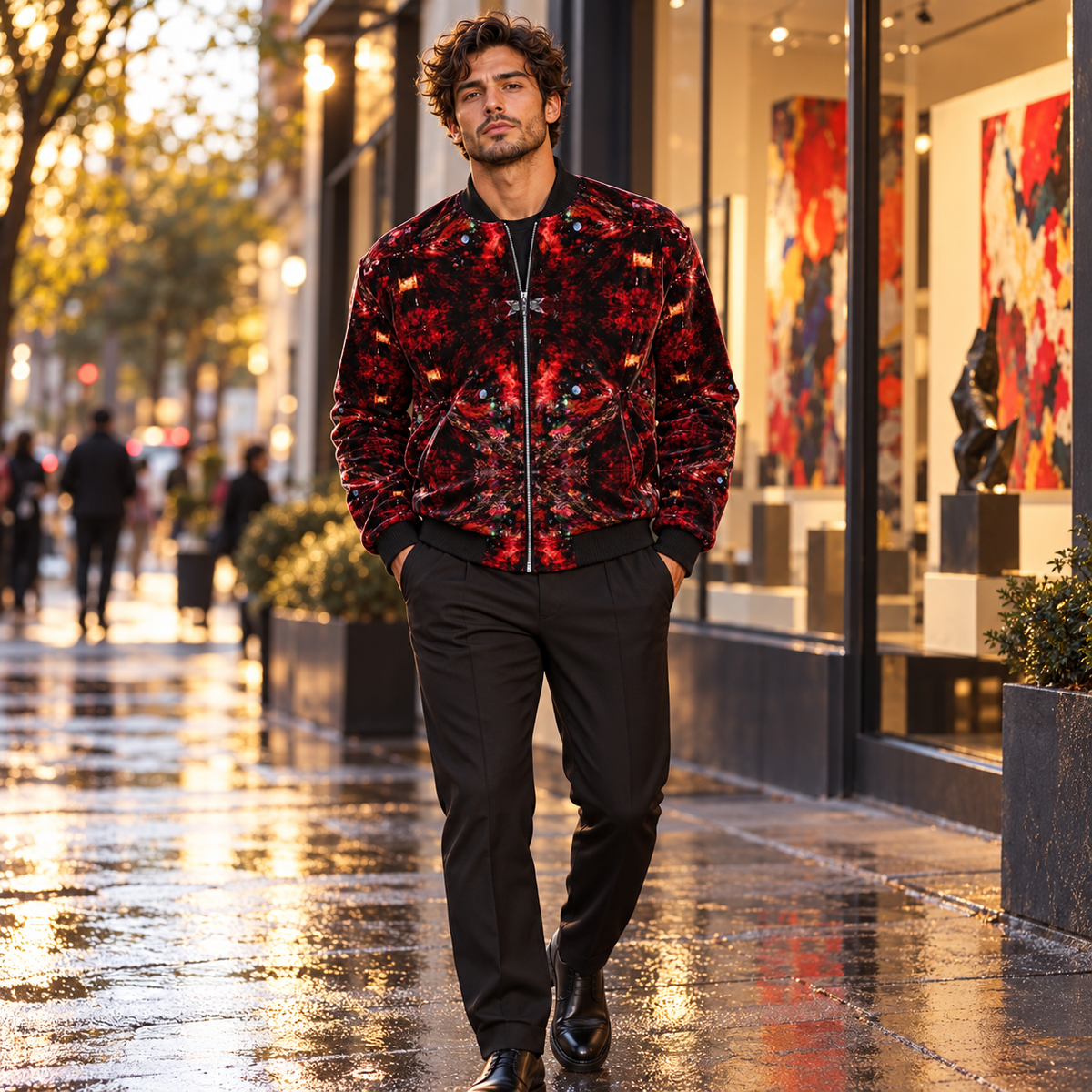 Resolving Ire men's bomber jacket front fashion view