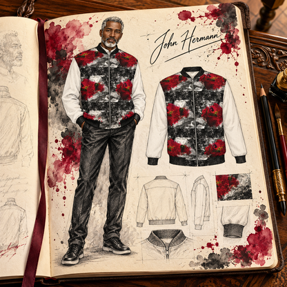 Rose of Pain and Joy 2 Men's Bomber Jacket — Handbook front view