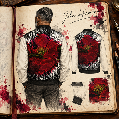 Rose of Pain and Joy 2 Men's Bomber Jacket — Handbook back view