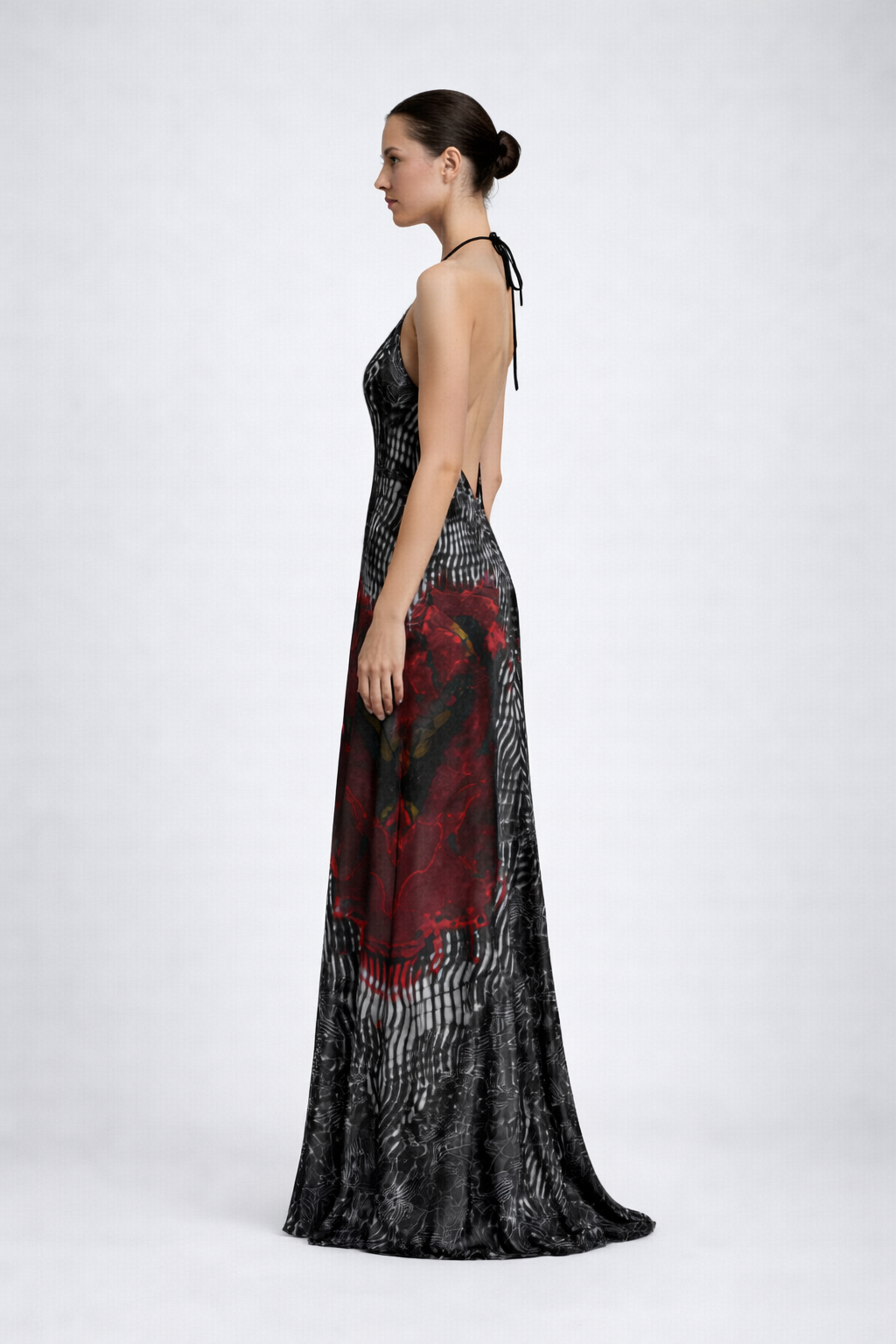 Rose of Pain and Joy Halterneck backless dress