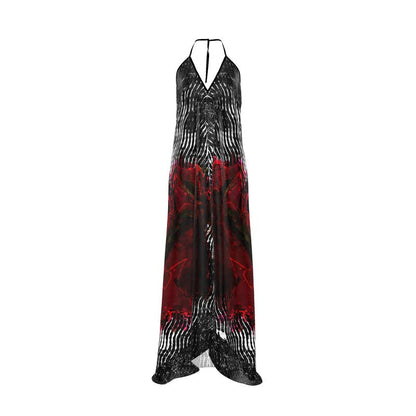 Rose of Pain and Joy Halterneck backless dress