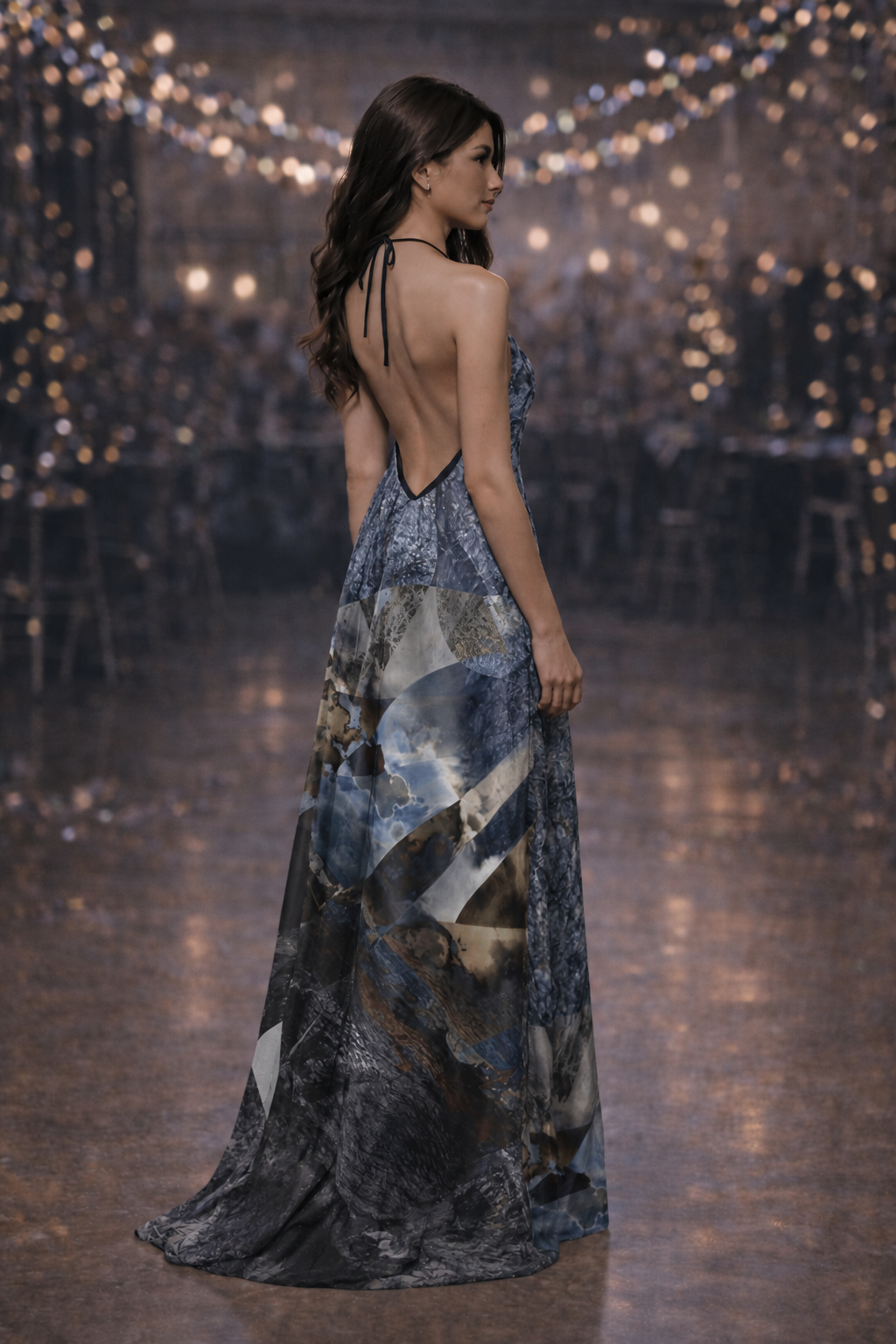 Spirit of Jezebel Halterneck Backless Dress — corrected photorealistic right view