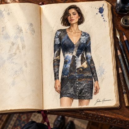 Spirit of Jezebel Ladies Cardigan Mini Dress — Handbook: Front; Solange Silky Jersey.