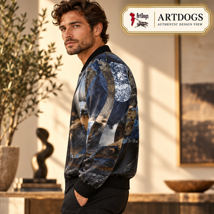 ArtDogs Authentic Design View, Spirit of Jezebel reversible silk bomber,  side a left