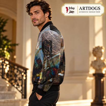ArtDogs Authentic Design View, Spirit of Jezebel reversible silk bomber,  side b left
