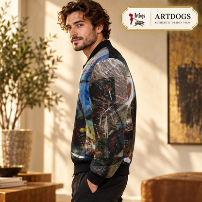 ArtDogs Authentic Design View, Spirit of Jezebel reversible silk bomber,  side b right
