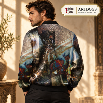 ArtDogs Authentic Design View, Spirit of Jezebel reversible silk bomber,  side b back