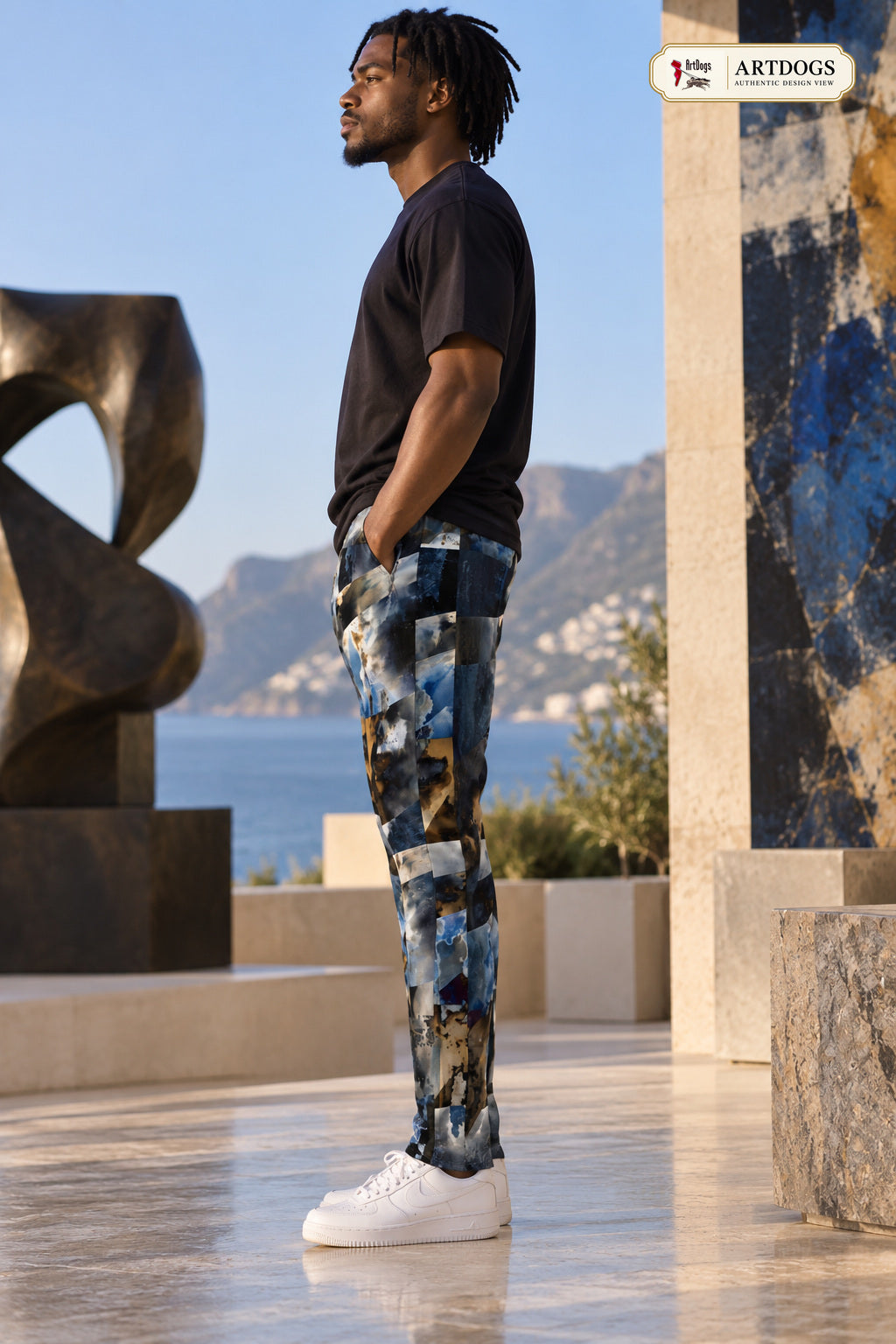 Spirit of Jezebel Mens Tracksuit Trousers — certified Authentic Design View, left full-length profile, Rox Sports Jersey.